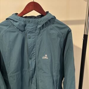 Vintage EMS Eastern Mountain Sports Jacket Mens XL Green Teal Full Zip Hooded